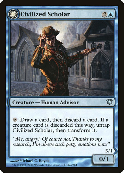MTG Card Title: Civilized Scholar // Homicidal Brute ISD/47