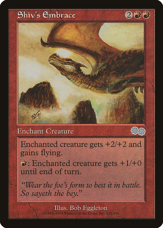 MTG Card Title: Shiv's Embrace USG/216