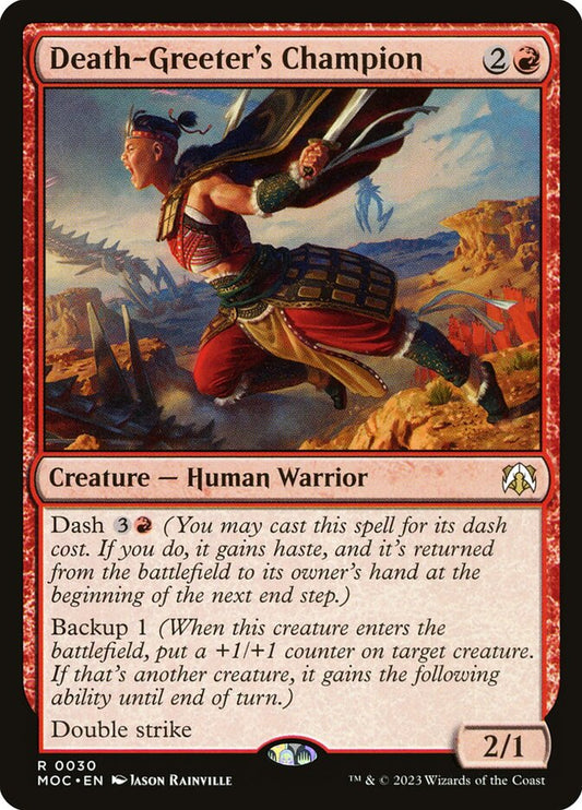 MTG Card Title: Death-Greeter's Champion MOC/30