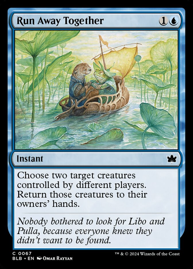 MTG Card Title: Run Away Together BLB/67