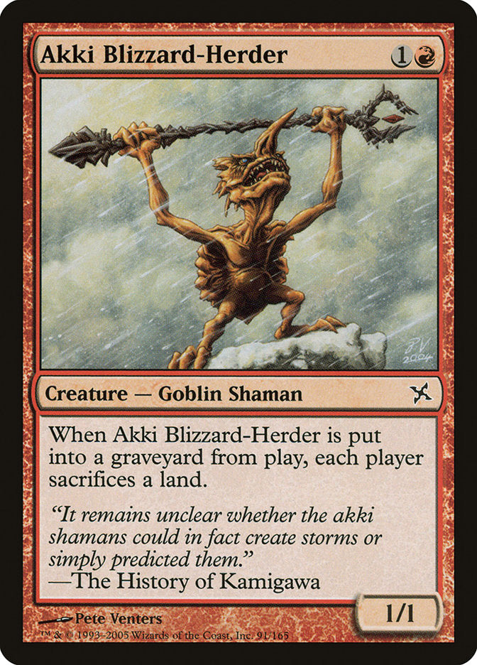 MTG Card Title: Akki Blizzard-Herder BOK/91