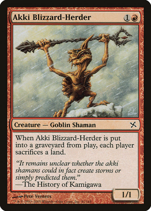 MTG Card Title: Akki Blizzard-Herder BOK/91