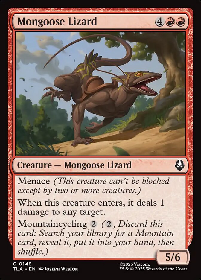 MTG Card Title: Mongoose Lizard TLA/148
