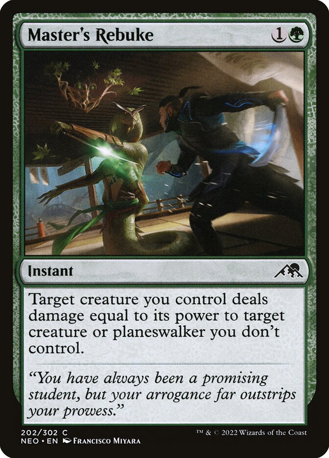 MTG Card Title: Master's Rebuke NEO/202