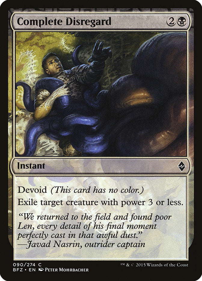 MTG Card Title: Complete Disregard BFZ/90
