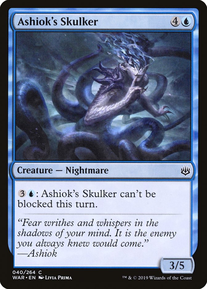 MTG Card Title: Ashiok's Skulker WAR/40