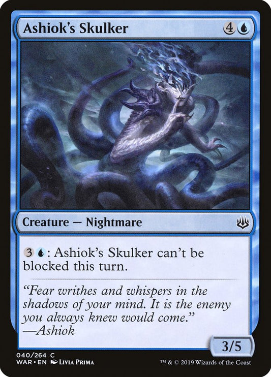 MTG Card Title: Ashiok's Skulker WAR/40