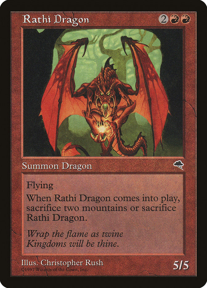 MTG Card Title: Rathi Dragon TMP/196