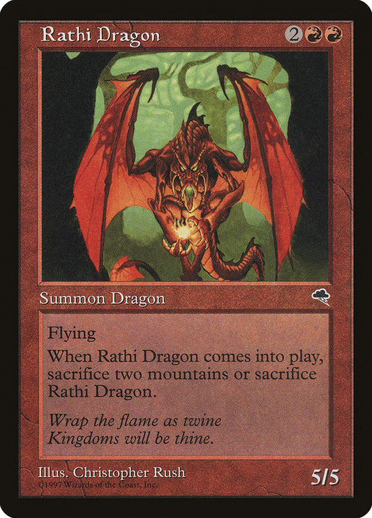 MTG Card Title: Rathi Dragon TMP/196