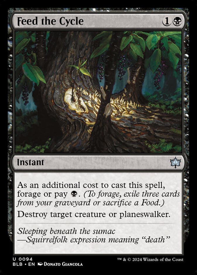 MTG Card Title: Feed the Cycle BLB/94
