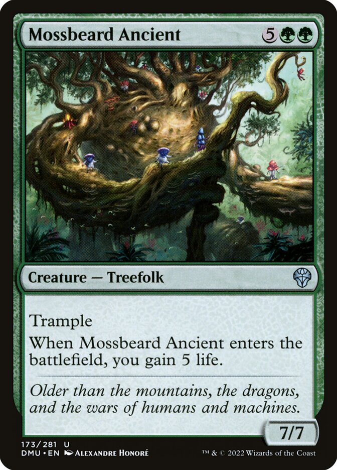 MTG Card Title: Mossbeard Ancient DMU/173