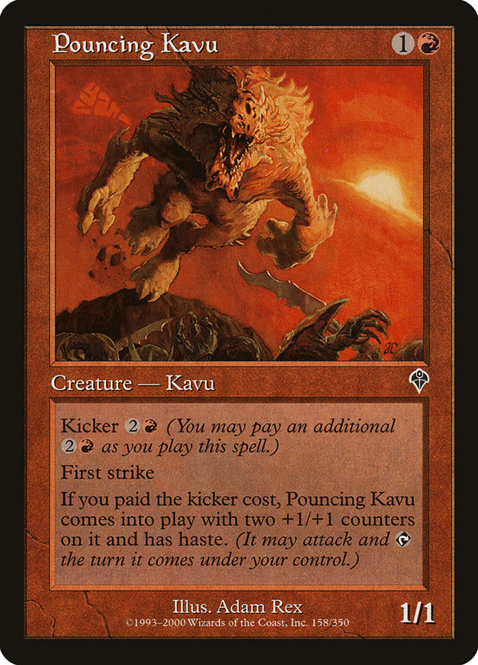 MTG Card Title: Pouncing Kavu INV/158