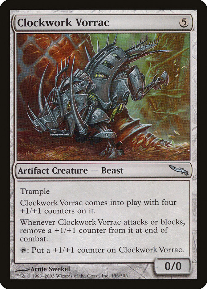 MTG Card Title: Clockwork Vorrac MRD/156