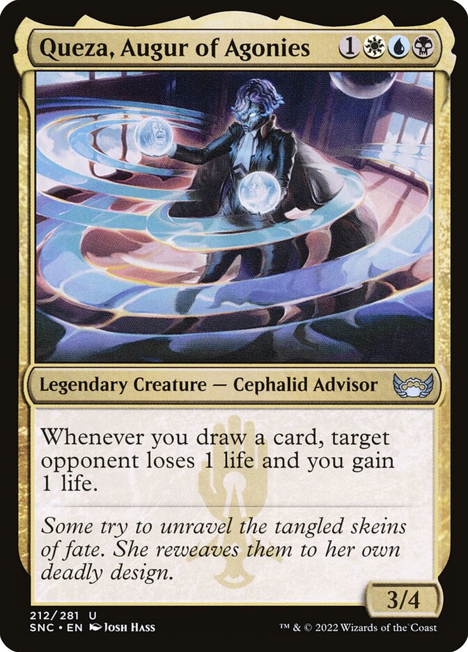 MTG Card Title: Queza, Augur of Agonies SNC/212