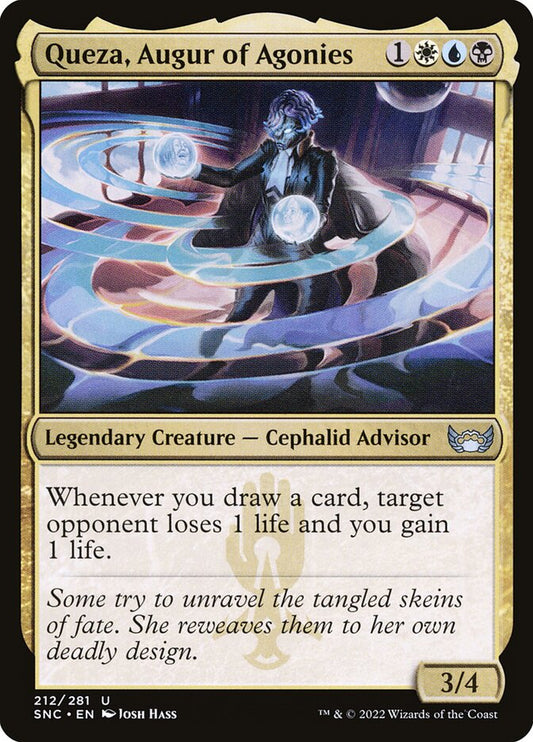 MTG Card Title: Queza, Augur of Agonies SNC/212