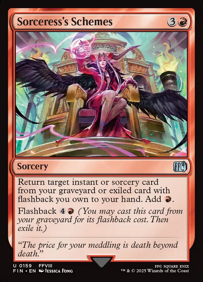MTG Card Title: Sorceress's Schemes FIN/159