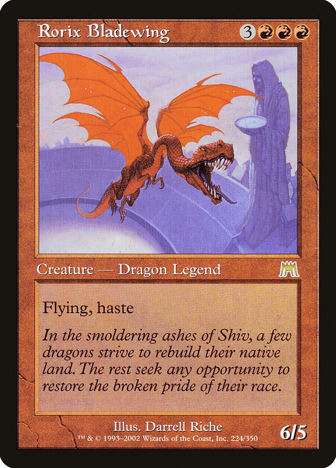 MTG Card Title: Rorix Bladewing ONS/224