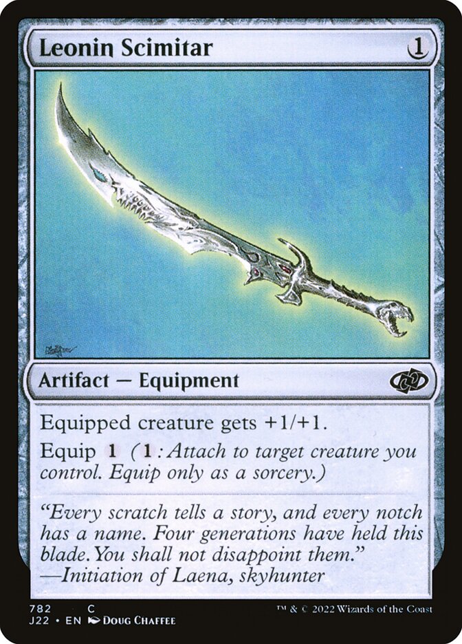 MTG Card Title: Leonin Scimitar J22/782