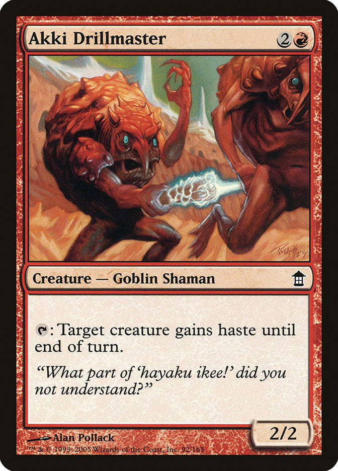 MTG Card Title: Akki Drillmaster SOK/92