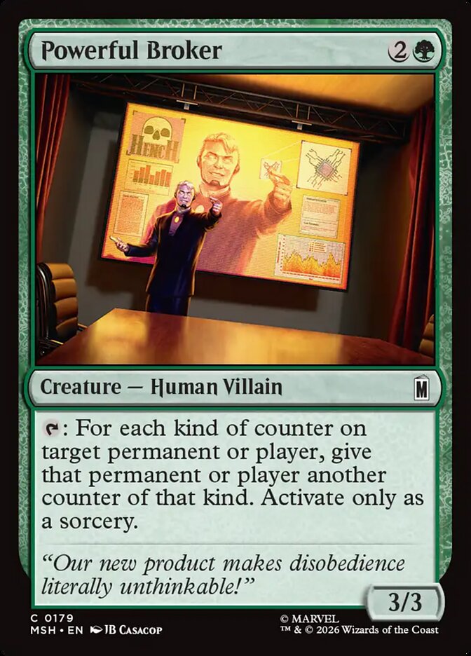 MTG Card Title: Powerful Broker MSH/179