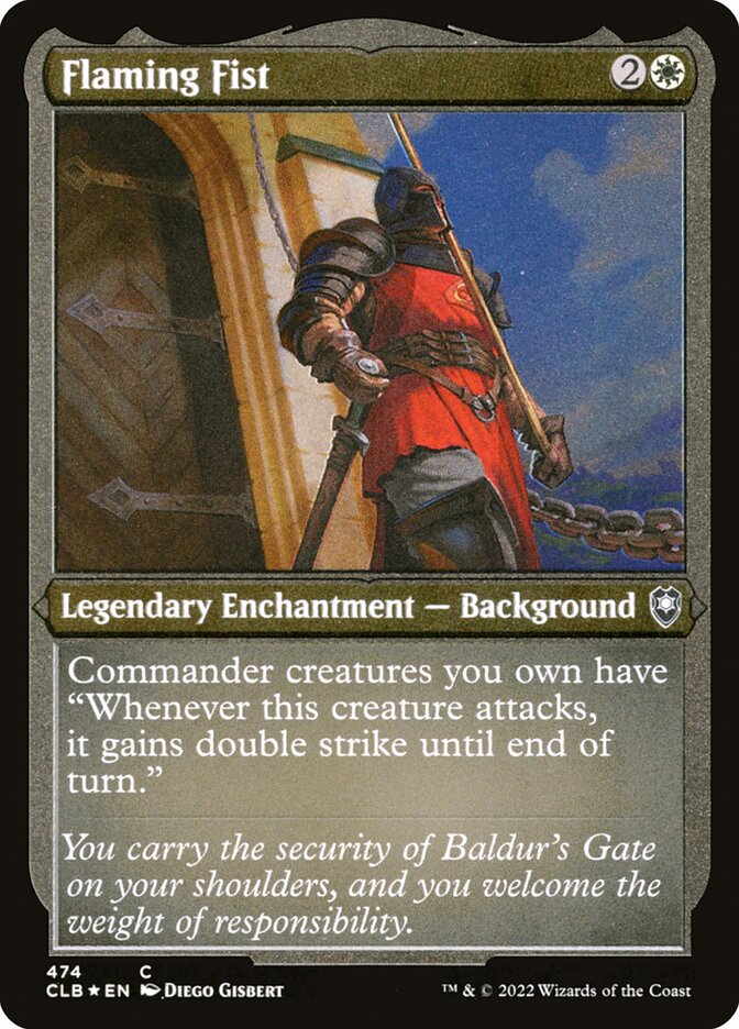 MTG Card Title: Flaming Fist CLB/474