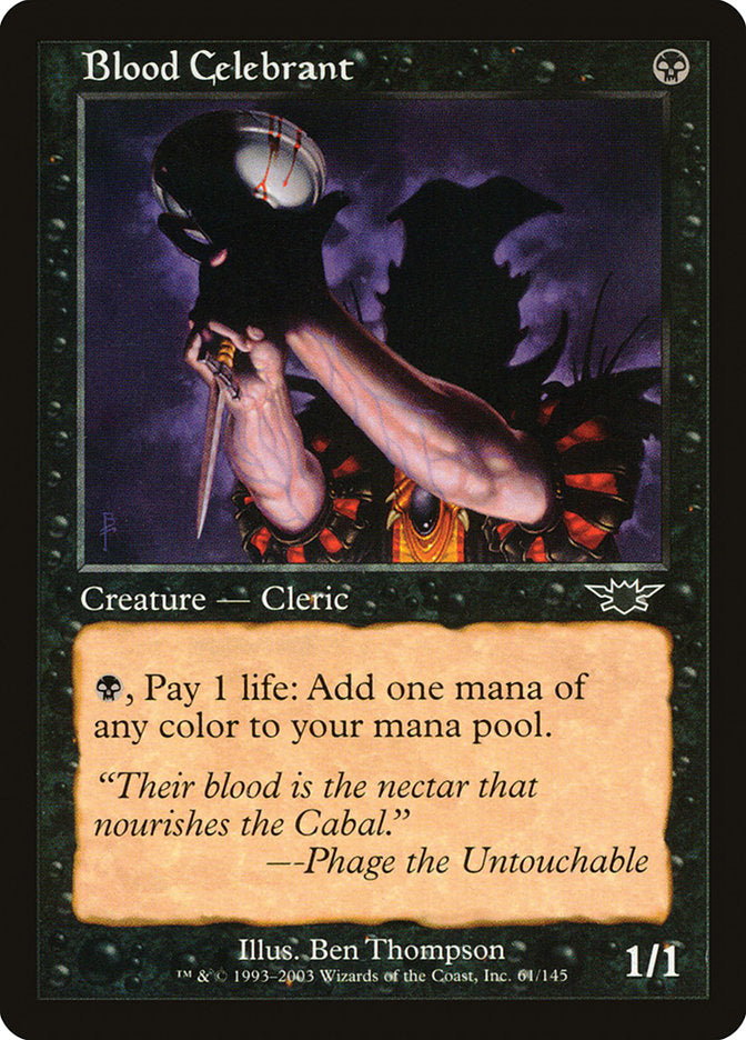 MTG Card Title: Blood Celebrant LGN/61