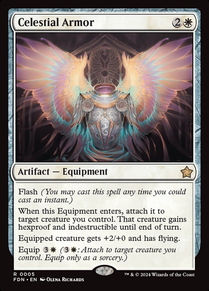 MTG Card Title: Celestial Armor FDN/5