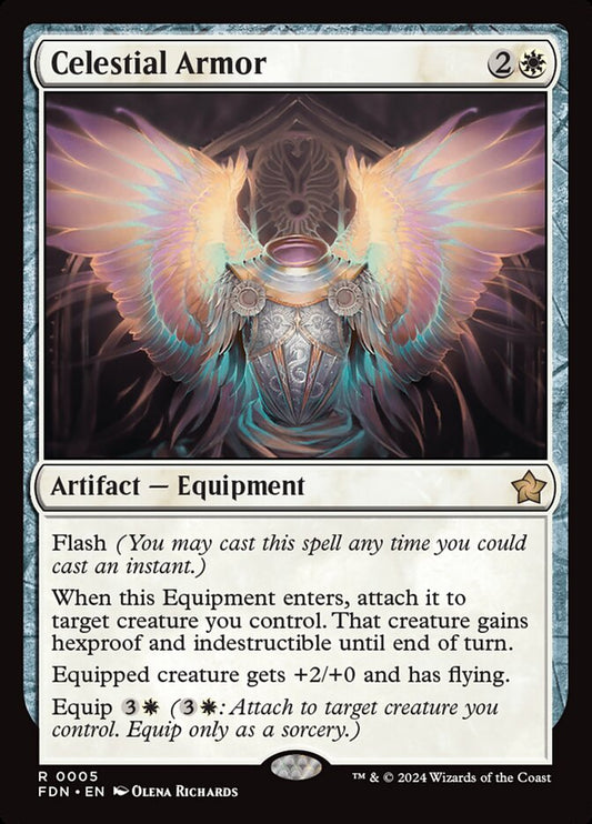 MTG Card Title: Celestial Armor FDN/5