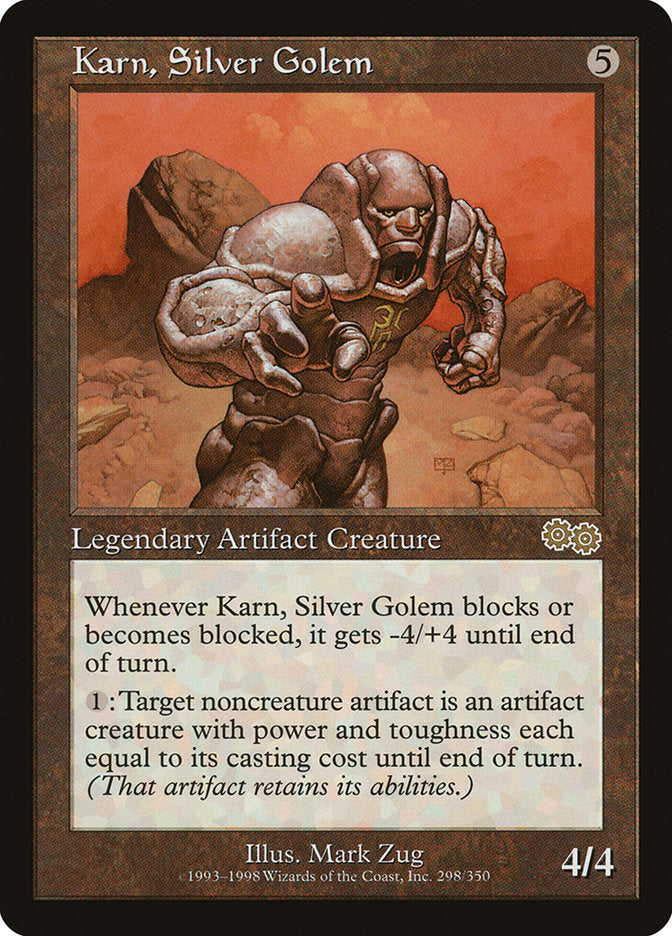 MTG Card Title: Karn, Silver Golem USG/298