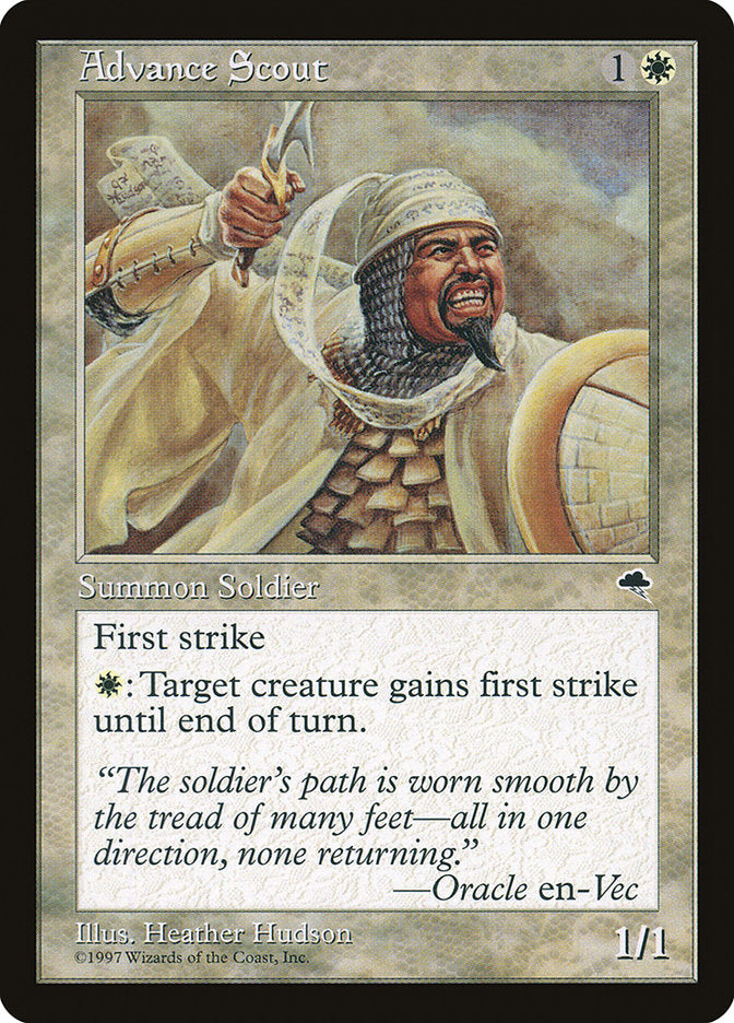 MTG Card Title: Advance Scout TMP/1