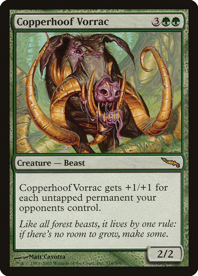 MTG Card Title: Copperhoof Vorrac MRD/116