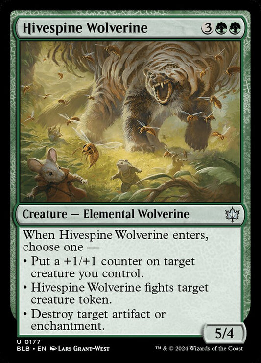 MTG Card Title: Hivespine Wolverine BLB/177