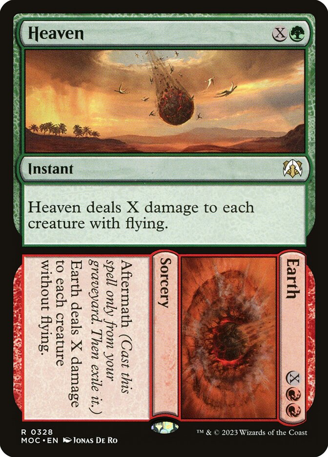 MTG Card Title: Heaven // Earth MOC/328