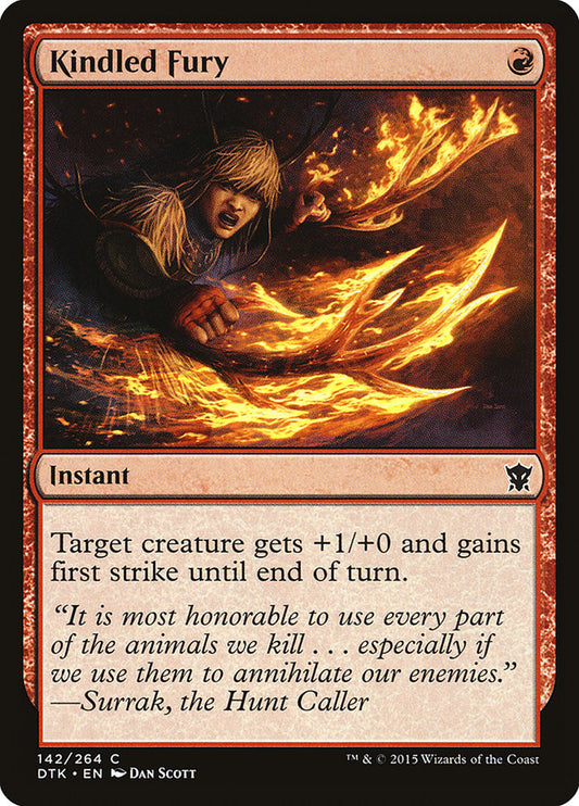 MTG Card Title: Kindled Fury DTK/142