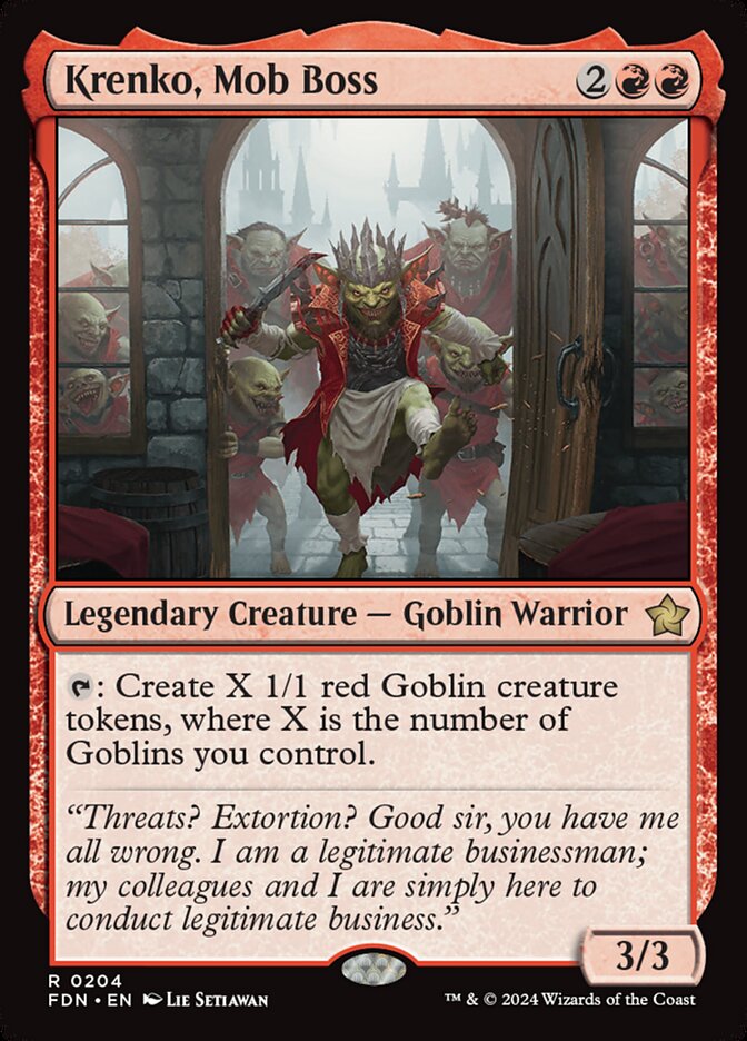 MTG Card Title: Krenko, Mob Boss FDN/204