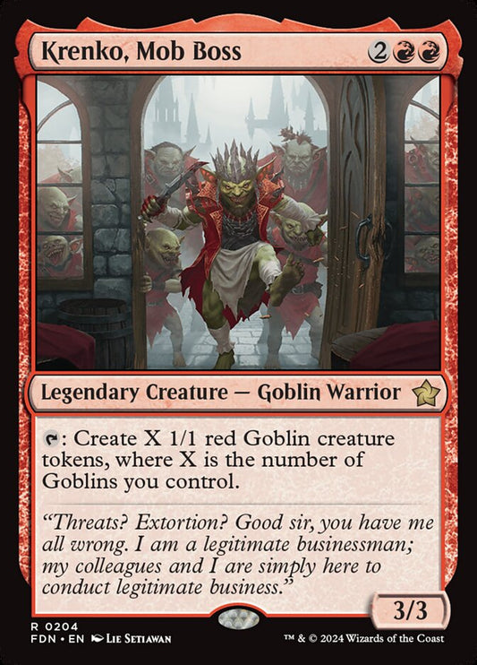 MTG Card Title: Krenko, Mob Boss FDN/204