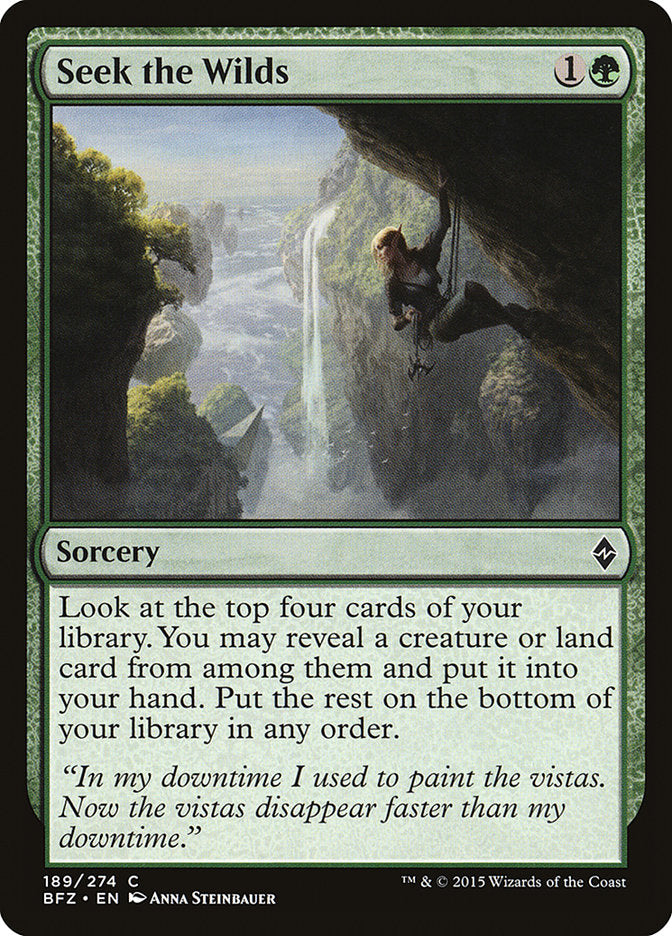 MTG Card Title: Seek the Wilds BFZ/189