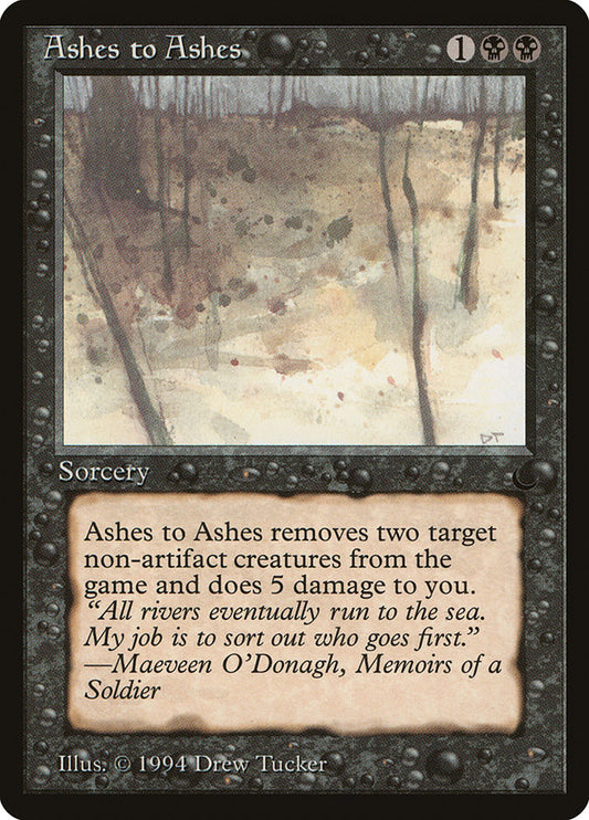 MTG Card Title: Ashes to Ashes DRK/39