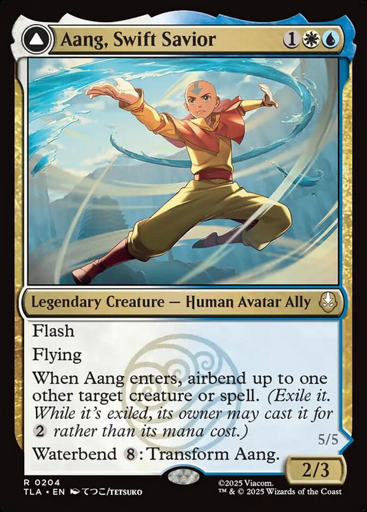 MTG Card Title: Aang, Swift Savior // Aang and La, Ocean's Fury TLA/204