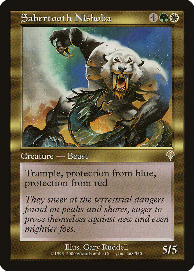 MTG Card Title: Sabertooth Nishoba INV/268