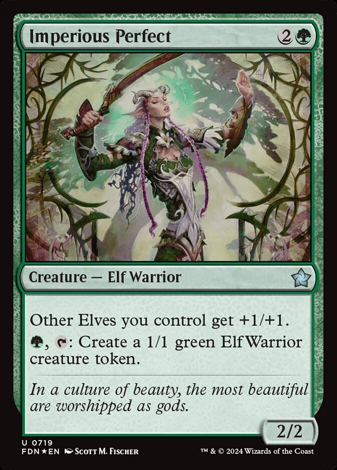 MTG Card Title: Imperious Perfect FDN/719
