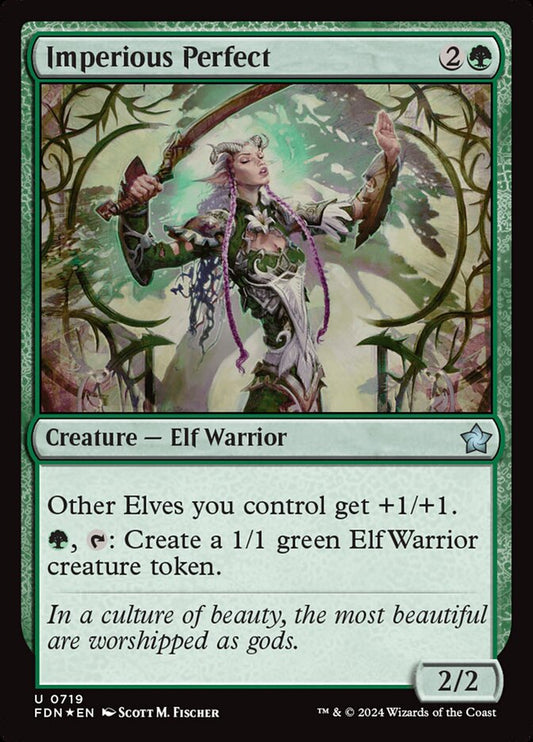 MTG Card Title: Imperious Perfect FDN/719