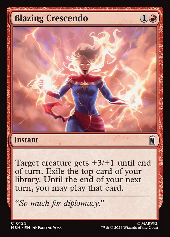 MTG Card Title: Blazing Crescendo MSH/125