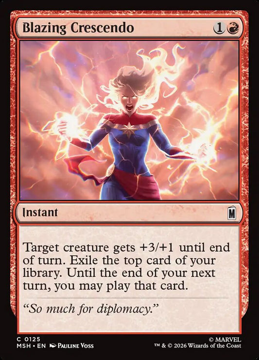 MTG Card Title: Blazing Crescendo MSH/125