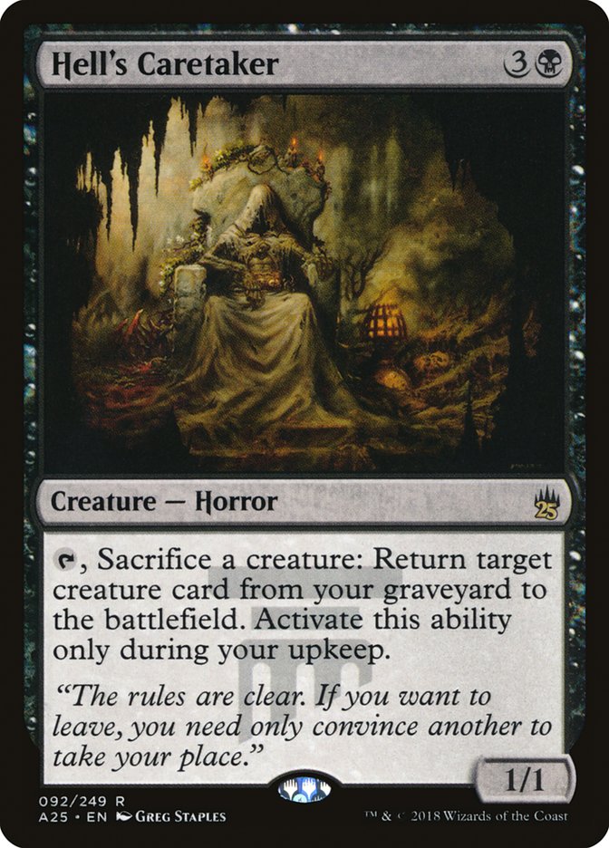 MTG Card Title: Hell's Caretaker A25/92