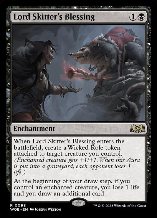 MTG Card Title: Lord Skitter's Blessing WOE/98