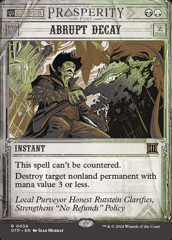 MTG Card Title: Abrupt Decay OTP/34
