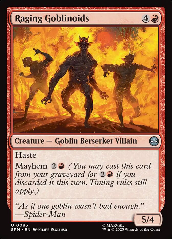 MTG Card Title: Raging Goblinoids SPM/85
