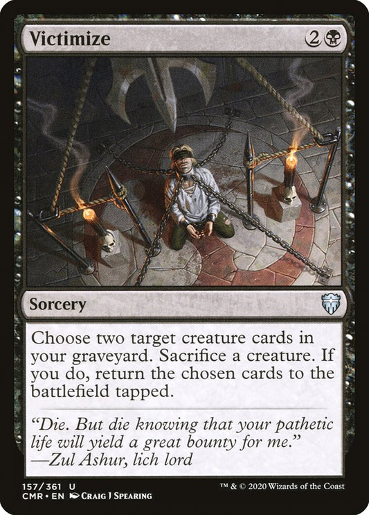 MTG Card Title: Victimize CMR/157