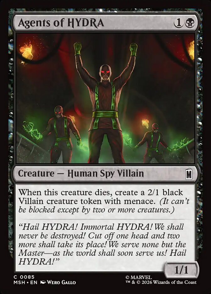MTG Card Title: Agents of HYDRA MSH/85